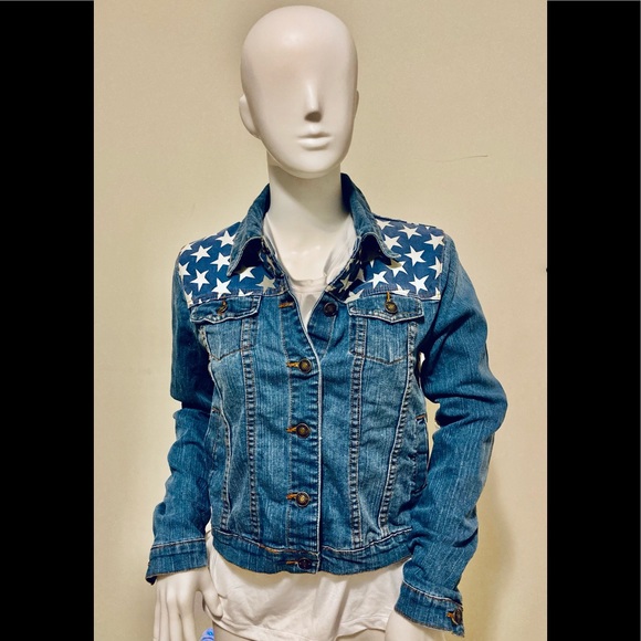 🇺🇸🇺🇸 FOREVER 21 Premium Denim USA Jacket🇺🇸🇺🇸 - Picture 7 of 16